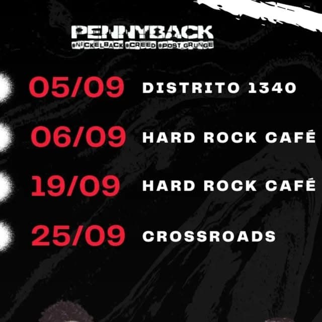 Flyer de Banda Pennyback