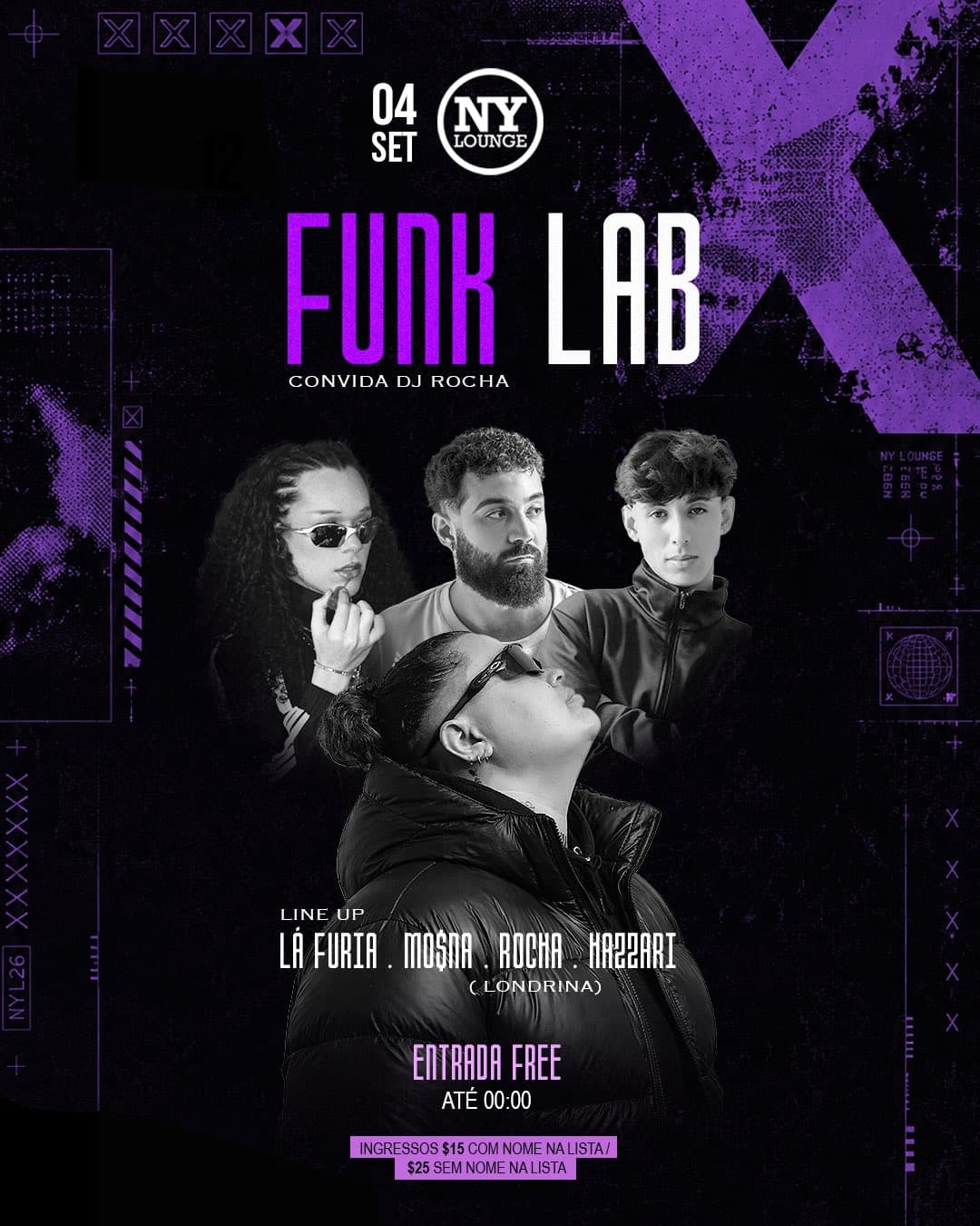 Flyer de Lá Furta, Mosna, Rocha e Hazzari