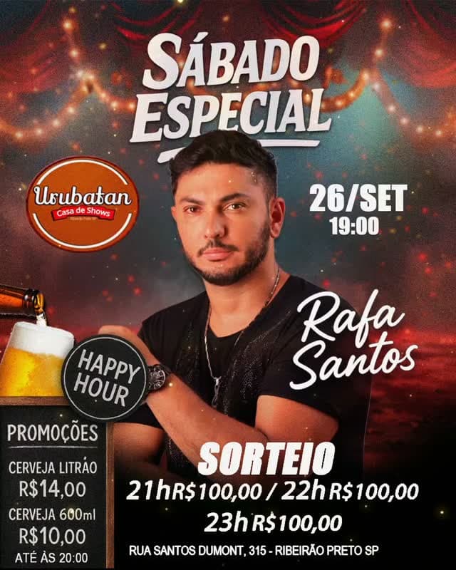 Flyer de Rafa Santos