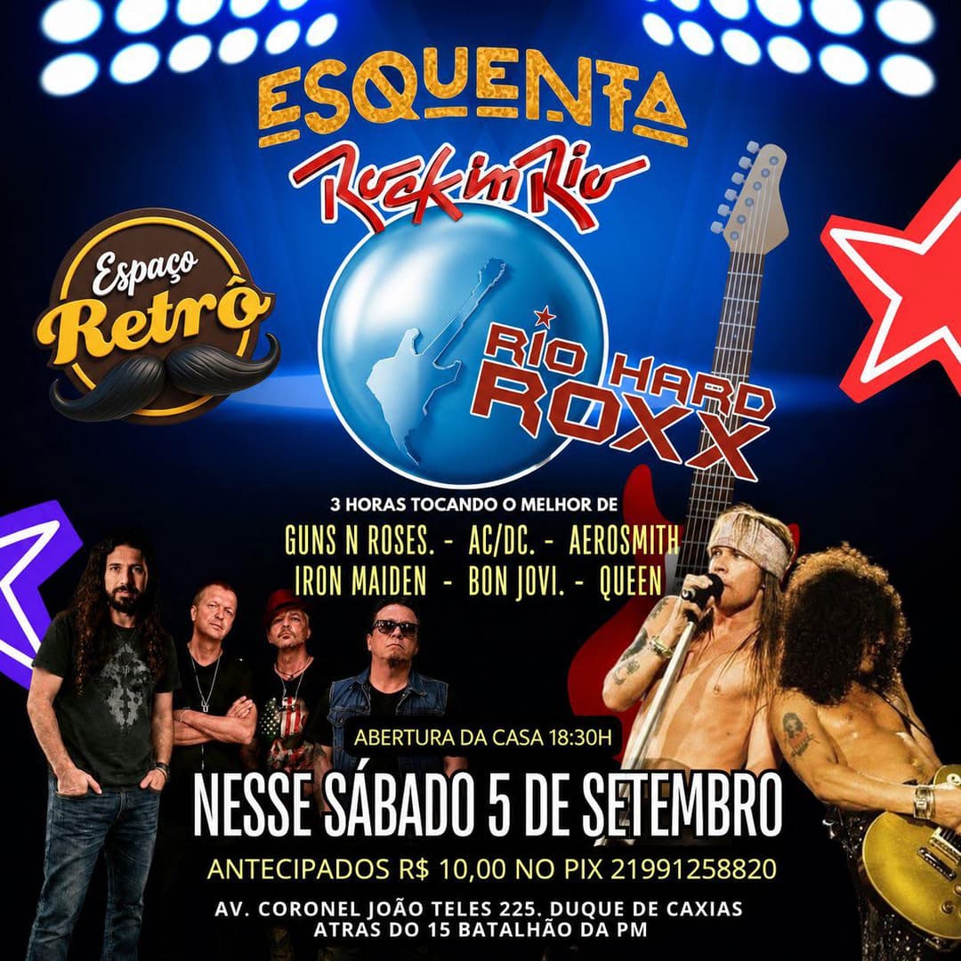 Flyer de Esquenta Rock in Rio Hard Roxx