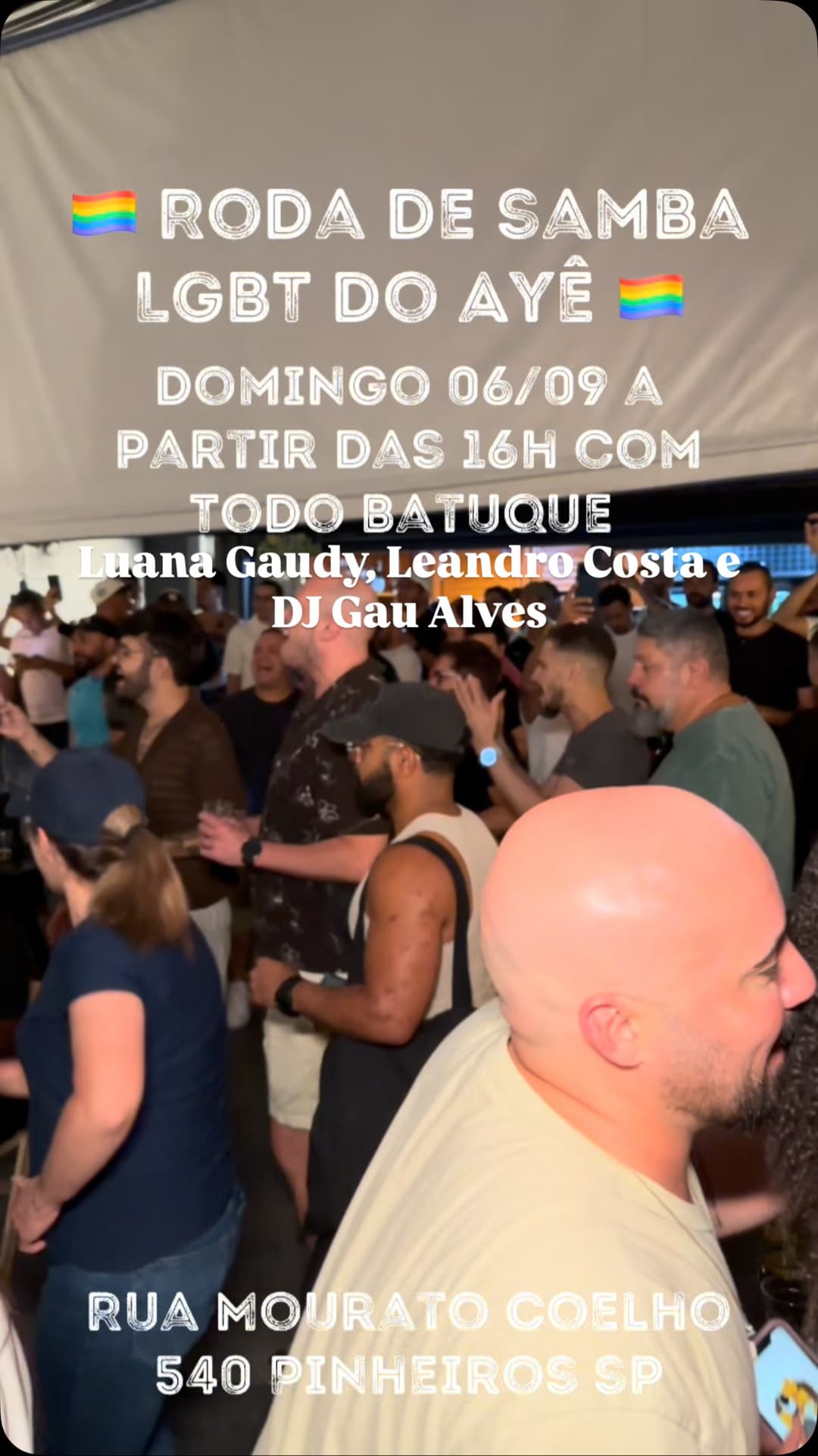 Flyer de Todo Batuque e DJ Gau Alves