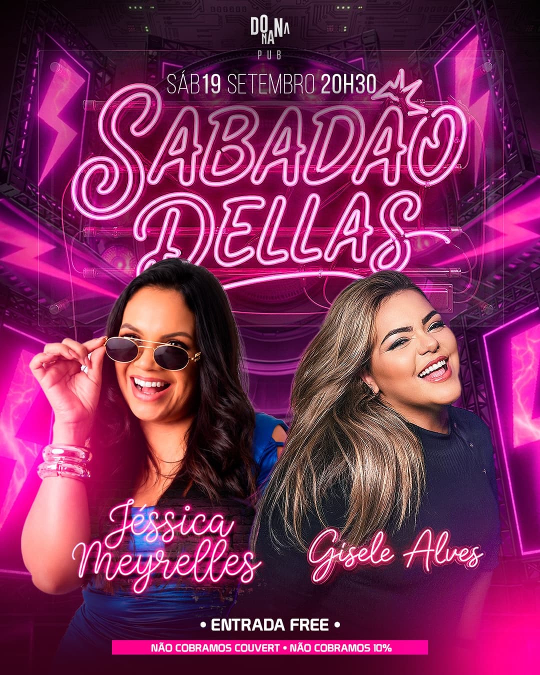 Flyer de Jéssica Meyrelles e Gisele A