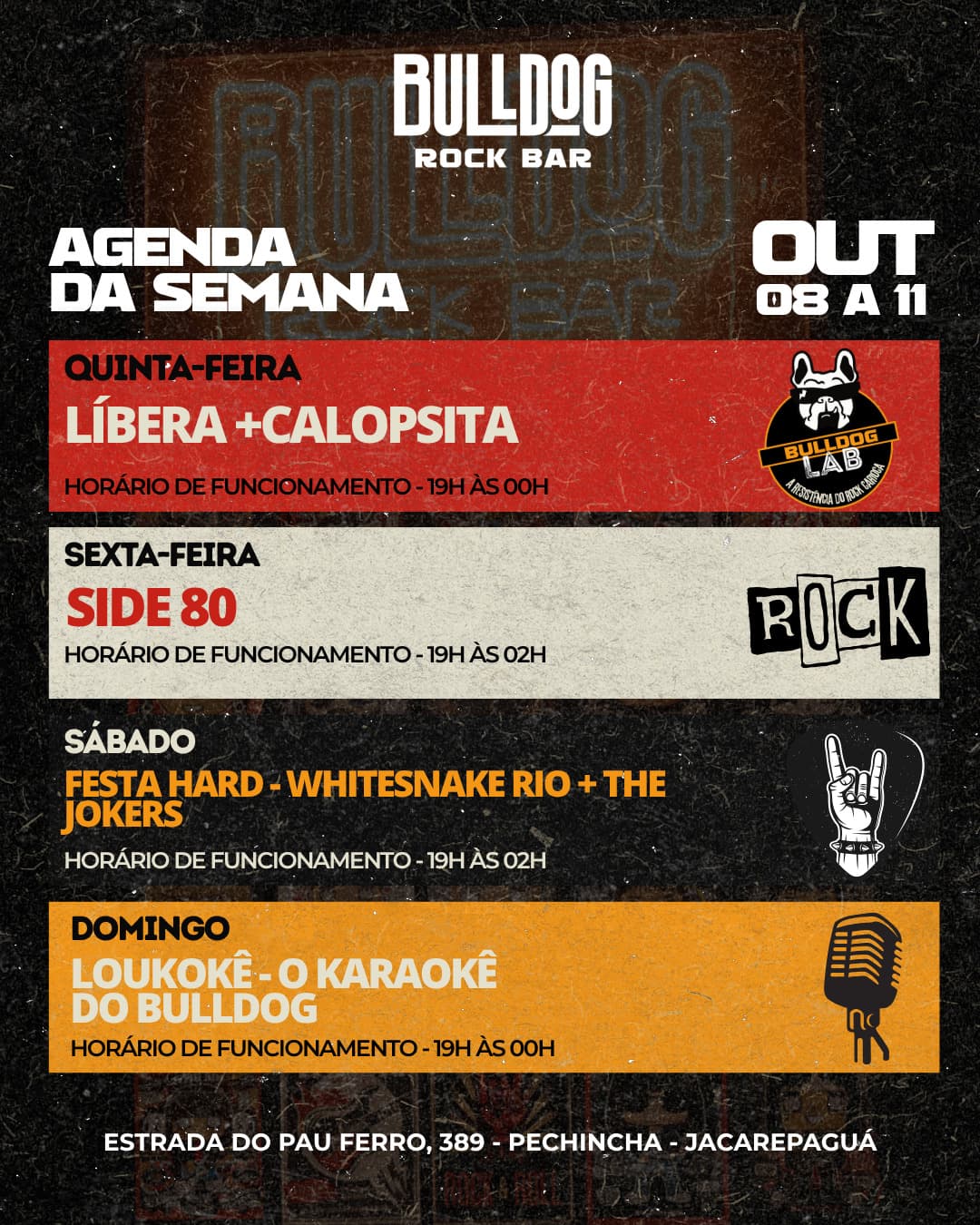 Flyer de The Jokers e Whitesnake Rio