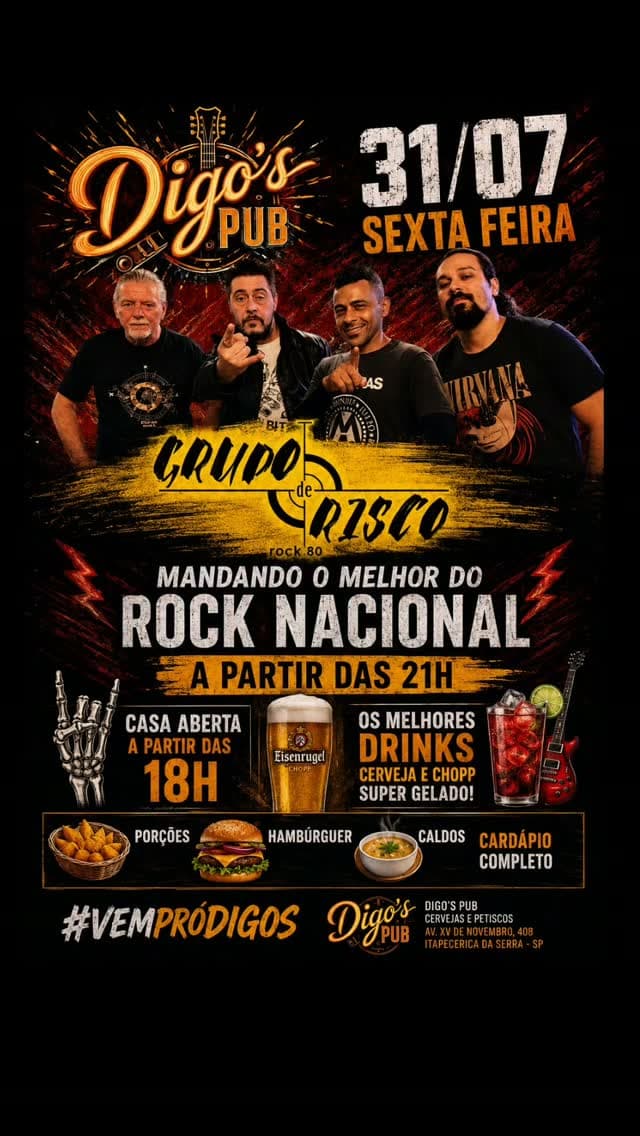 Flyer de Grupo de Risco