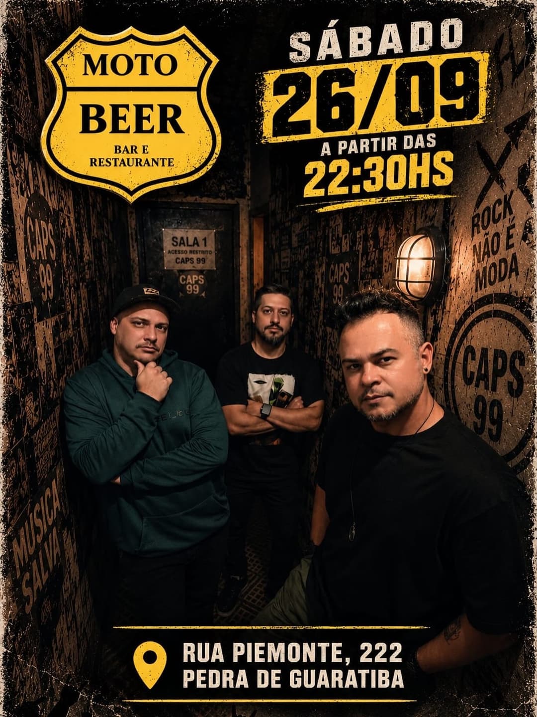 Flyer de Banda Caps 99