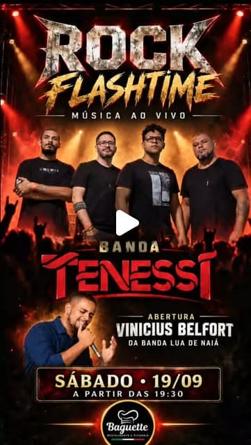 Flyer de Tenessí, Banda Tenessí e Vinicius Belfort
