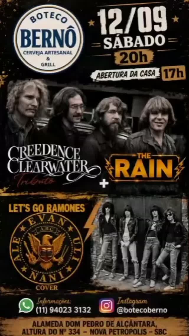 Flyer de The Rain e Let's Go