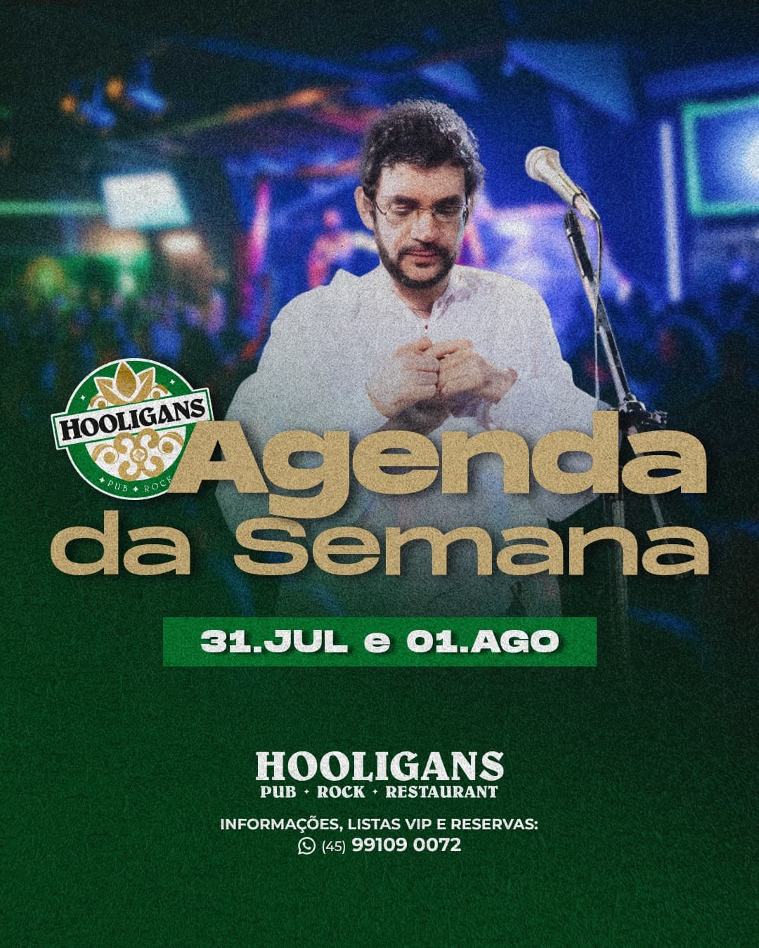 Flyer de Banda Delorean, L'Avventura, Serginho Ribeiro e DJ Luiz Carlos