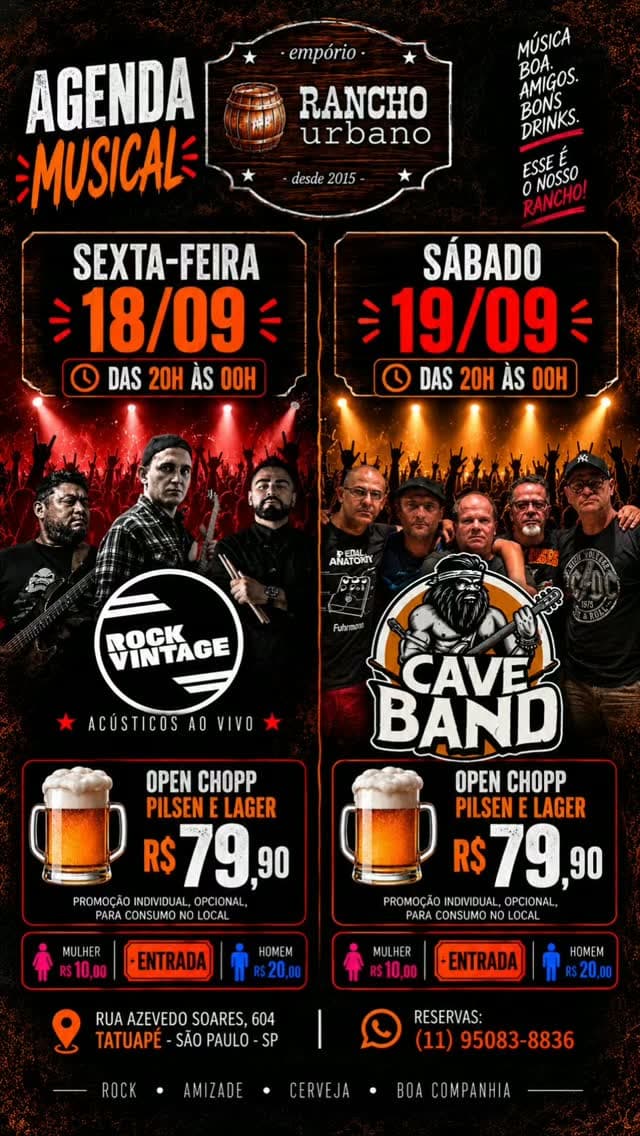 Flyer de Banda Cave