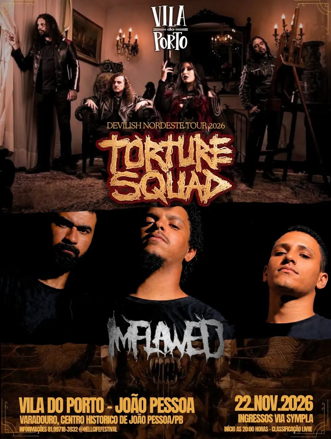 Flyer de Imflawed e Torture Squad