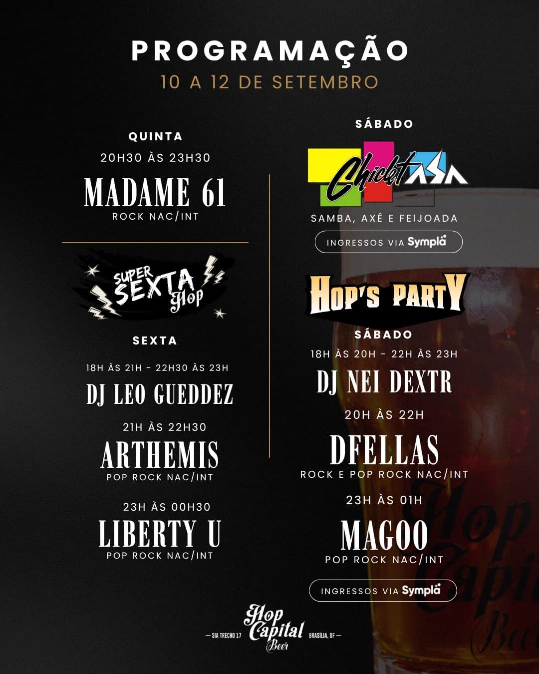 Flyer de D Fellas, Magoo, ChicletAsa e DJ Nei Dextr