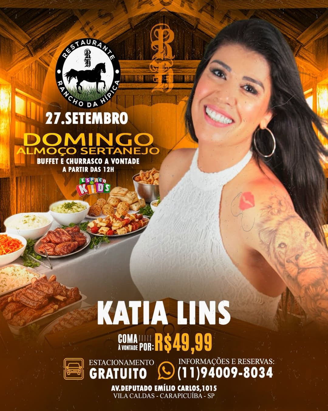 Flyer de Kátia Lins