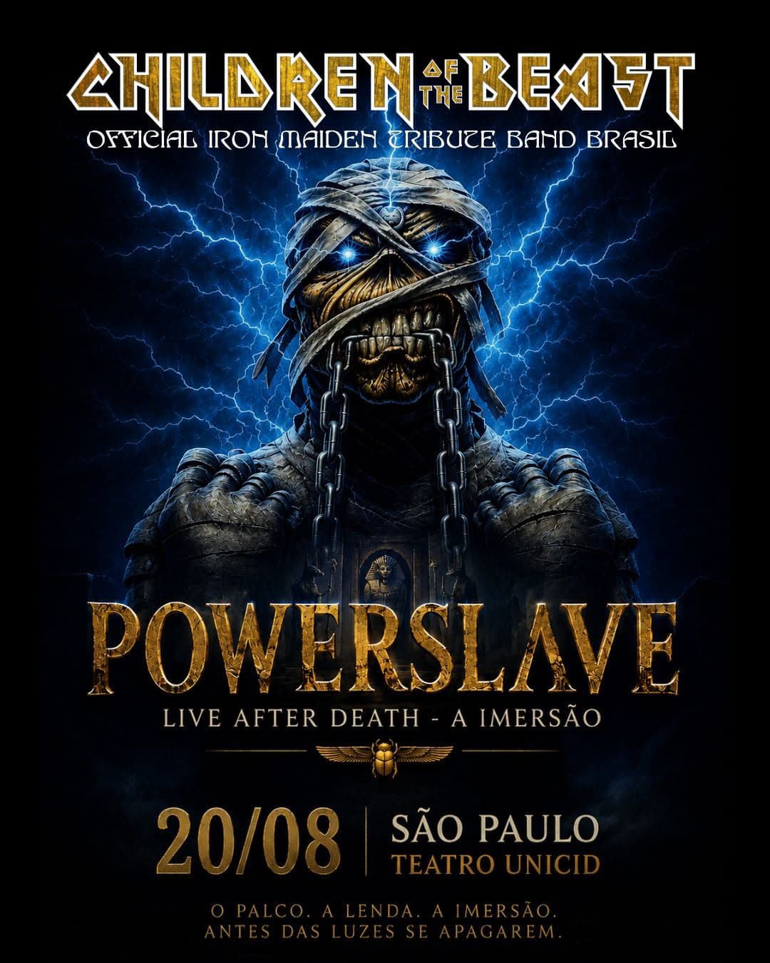 Flyer de Children of the Beast e Arthur Santos