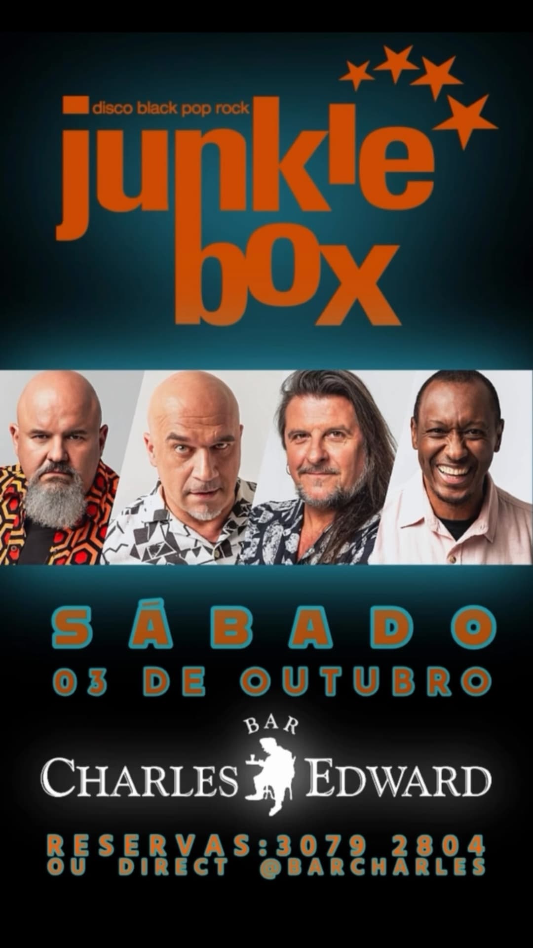 Flyer de Banda Junkie Box e Aurah