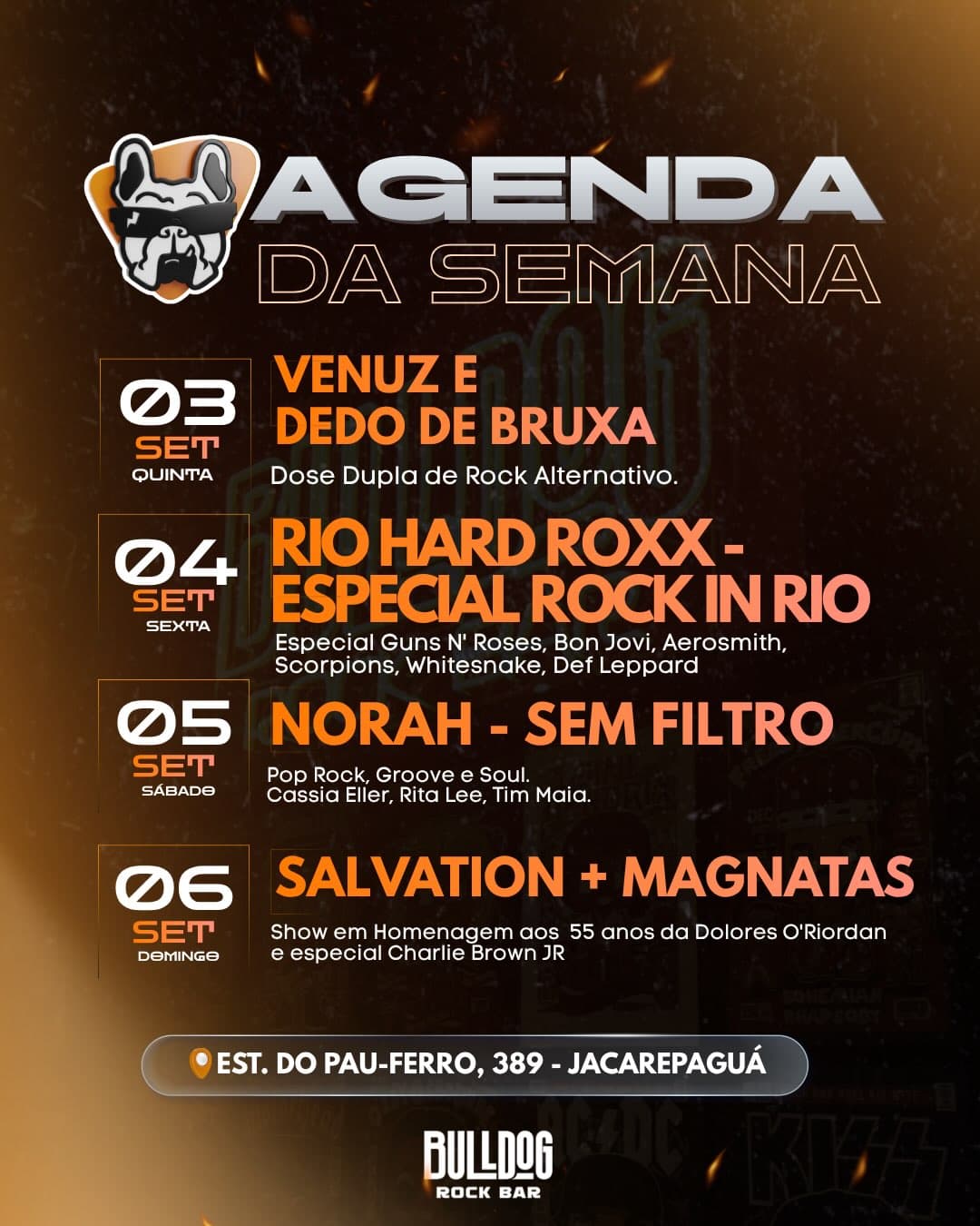 Flyer de Norah e Sem Filtro