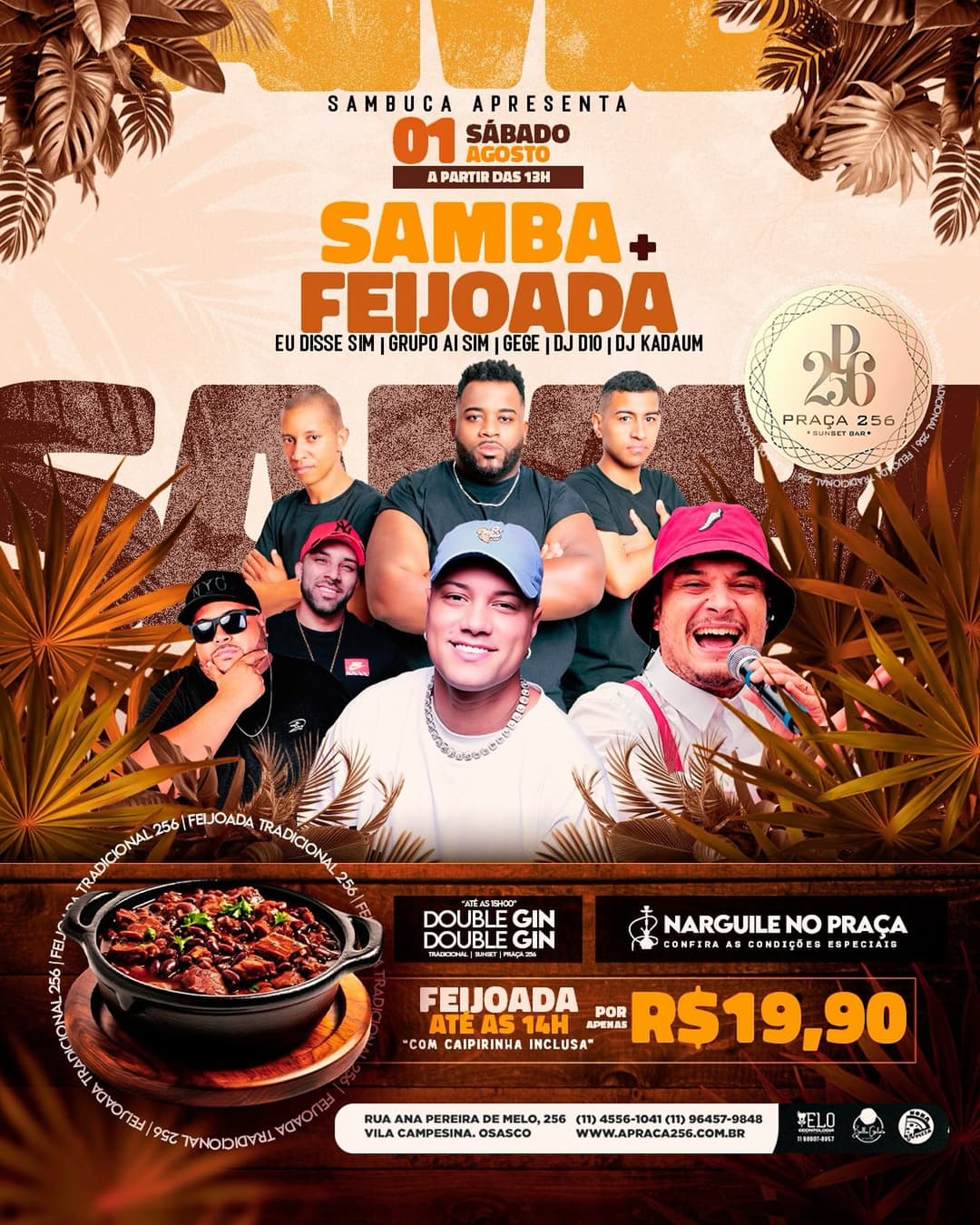 Flyer de Gege, Eu Disse Sim, Grupo Aí Sim, DJ Dio e DJ Kadaum