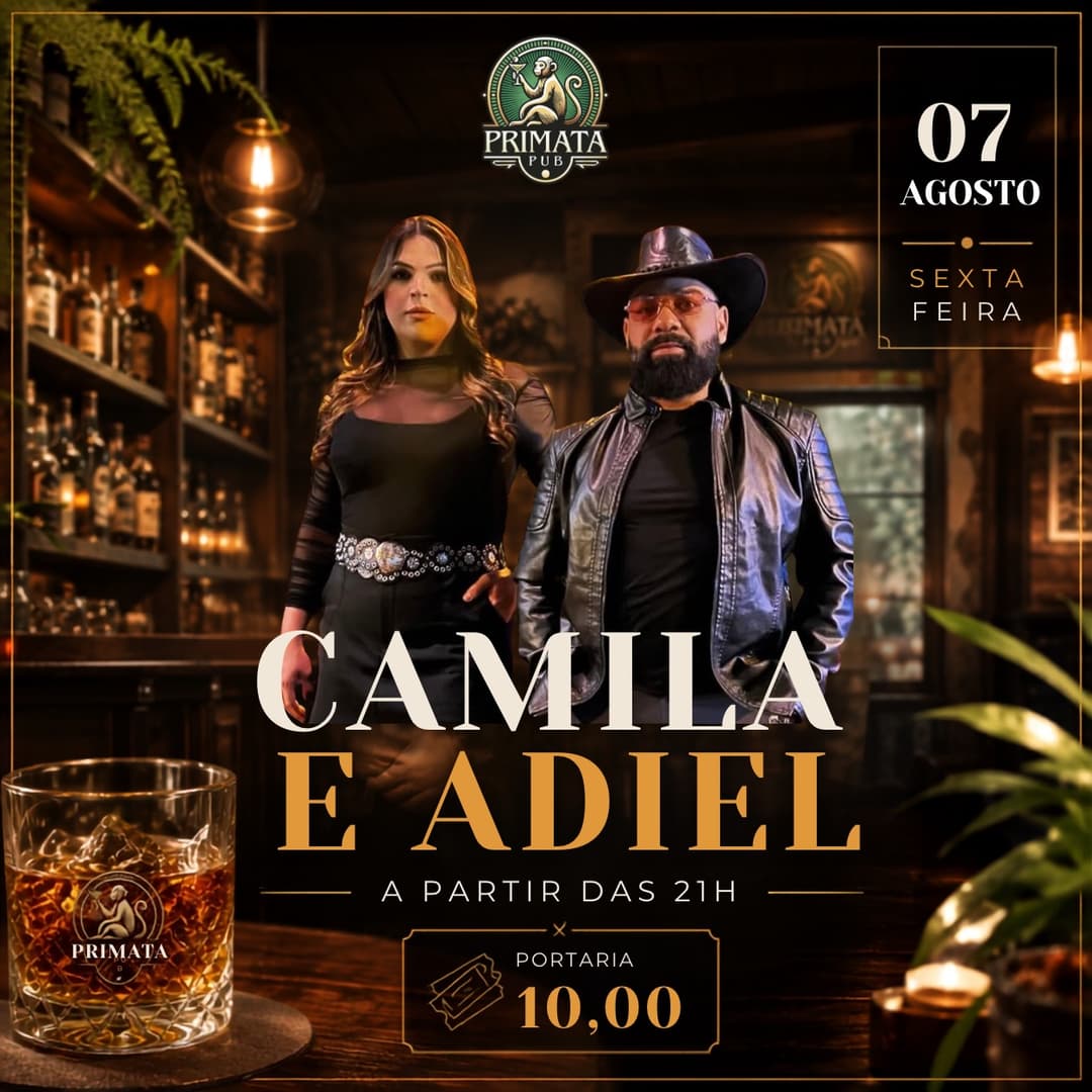 Flyer de Camilla e Adiel