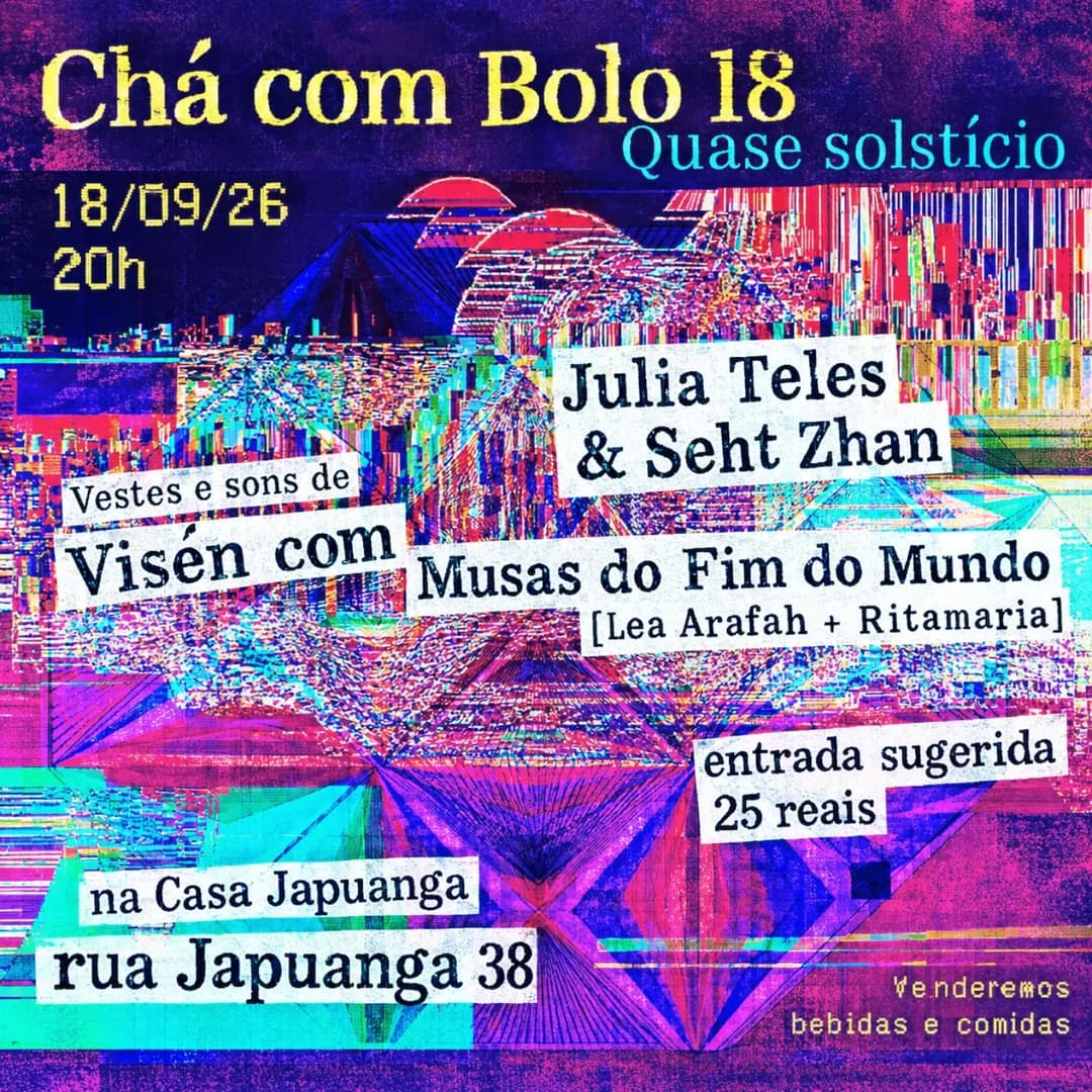Flyer de Rita Maria, Lea Arafah, Julia Teles, Seht Zhan e Visén