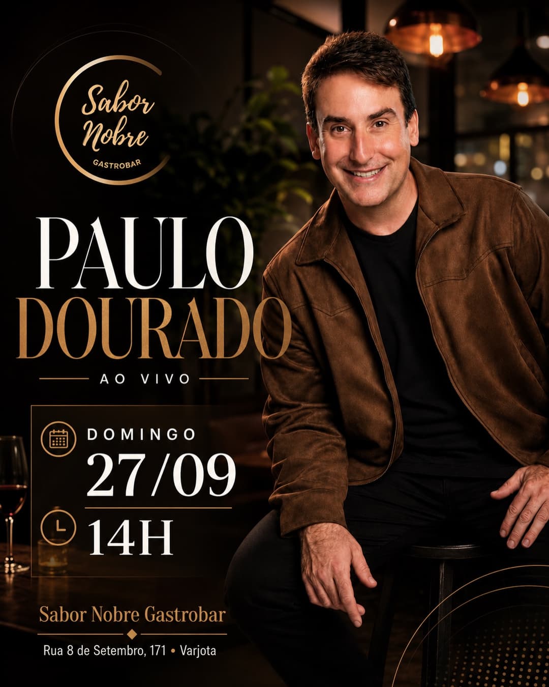 Flyer de Paulo Dourado