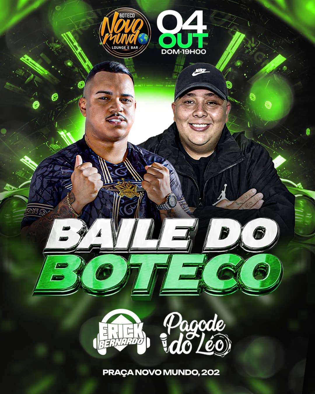 Flyer de Pagode do Leo e DJ Erick Bernardo