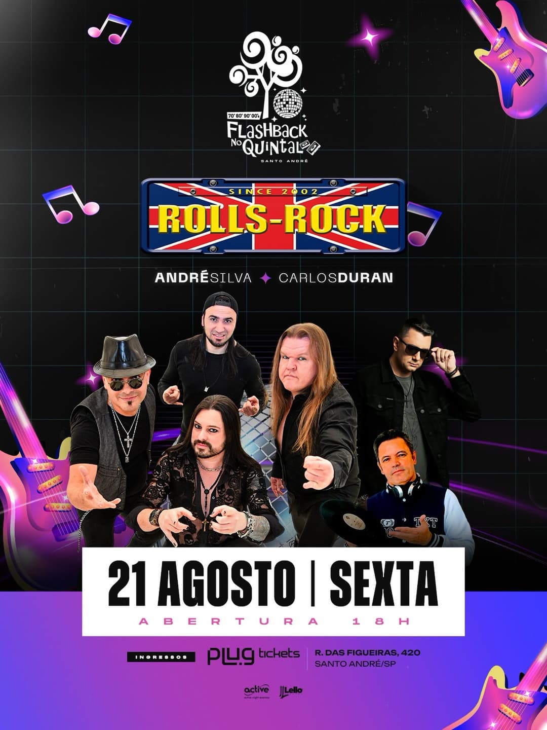 Flyer de André Silva e Rolls-Rock