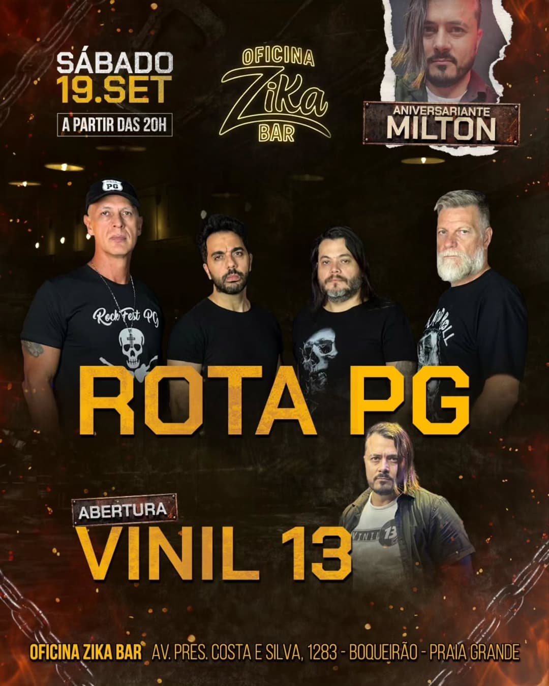 Flyer de Vini Treze e Rota PG