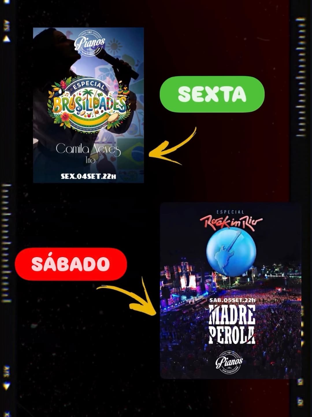 Flyer de Marina Lima, Jorge Vercilo e Camila Neves
