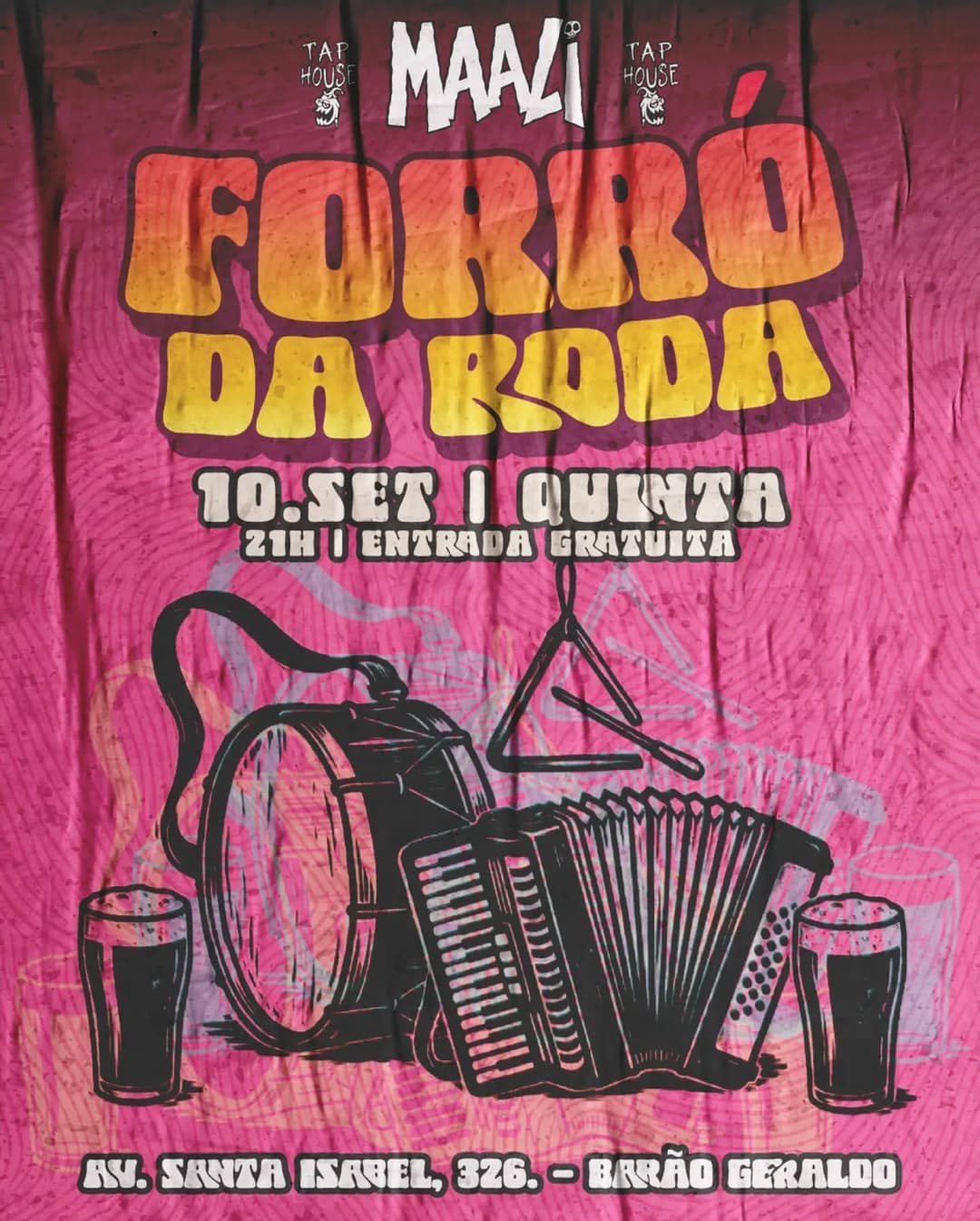 Flyer de Forró da Roda