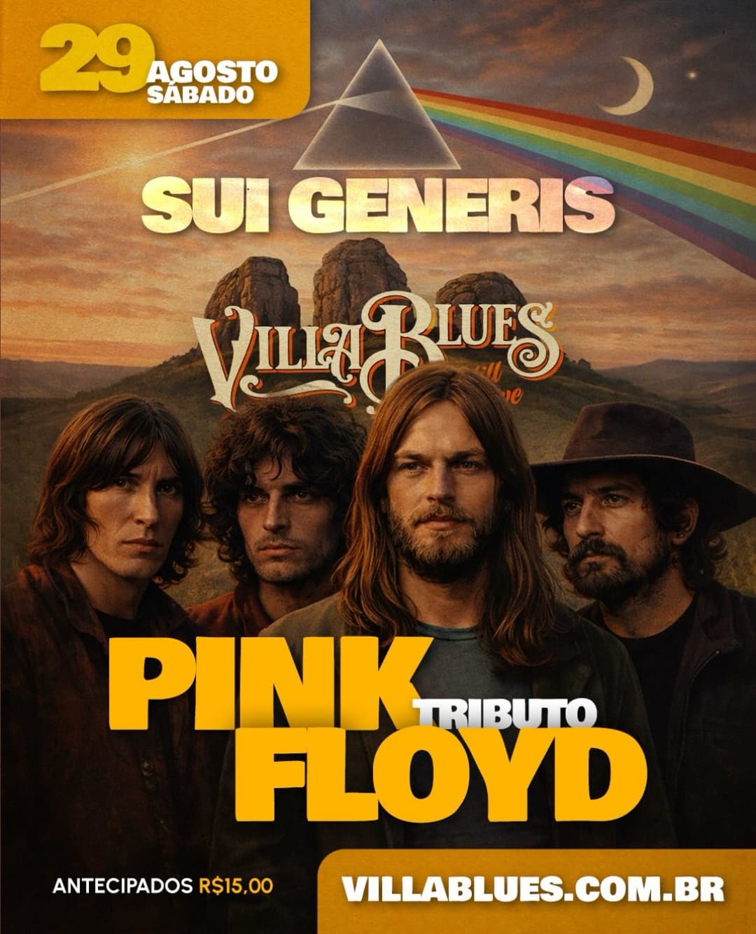 Flyer de Sui Generis Pink Floyd Cover