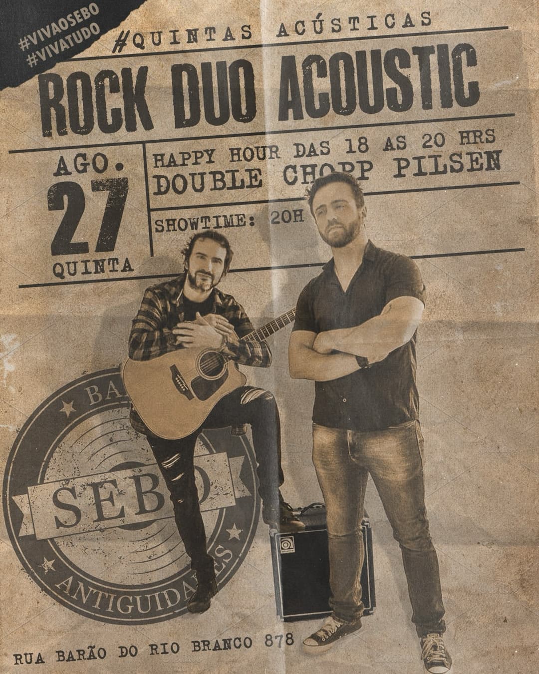 Flyer de Duo Rock Acoustic