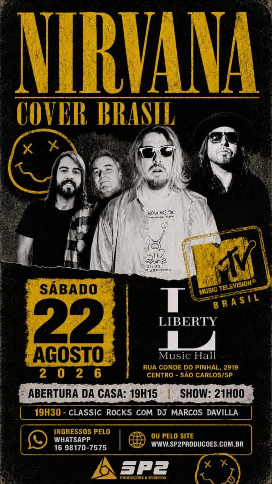 Flyer de Nirvana Cover Brasil