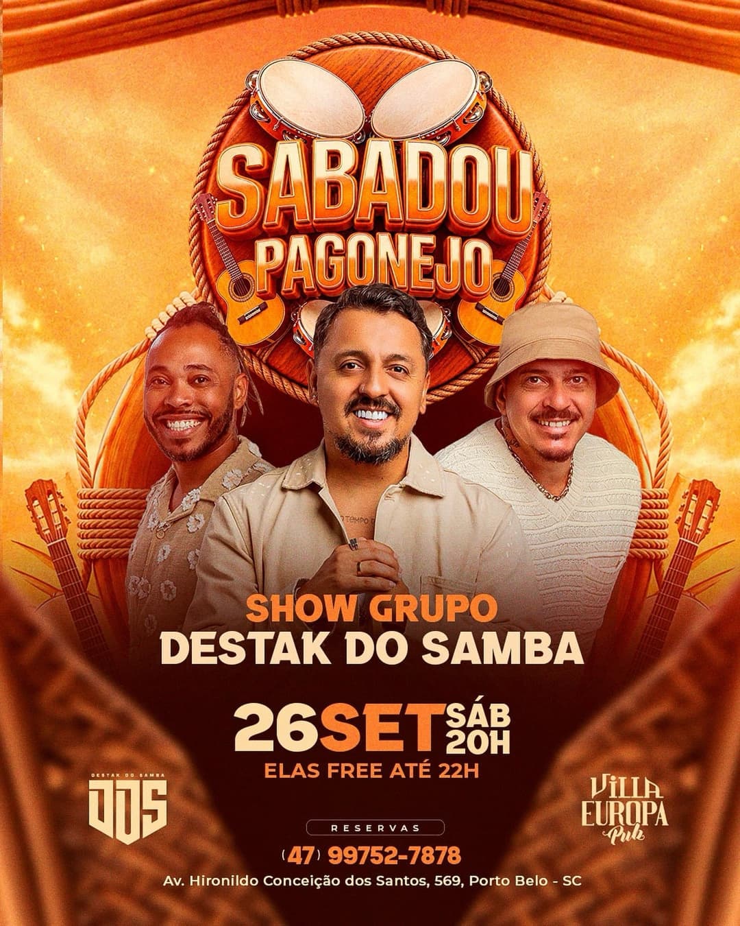 Flyer de Destak do Samba