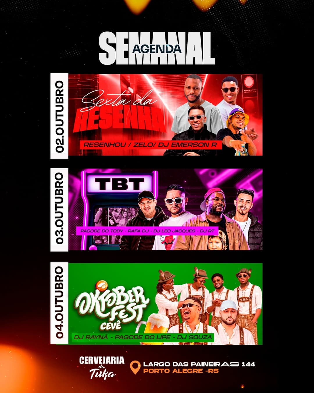 Flyer de Pagode do Lipe, Raynã Machado e DJ Souza
