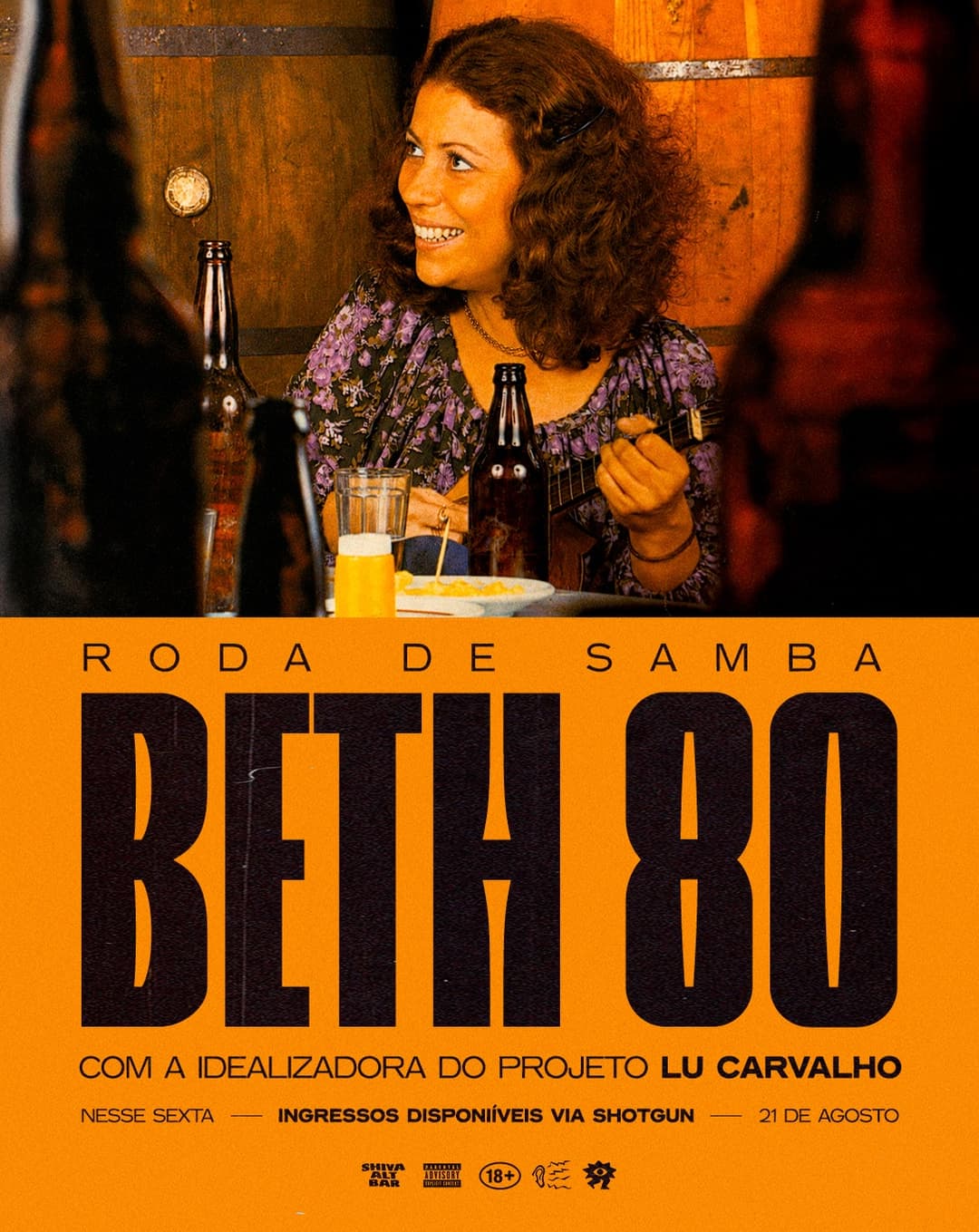 Flyer de Roda de Samba Beth 80
