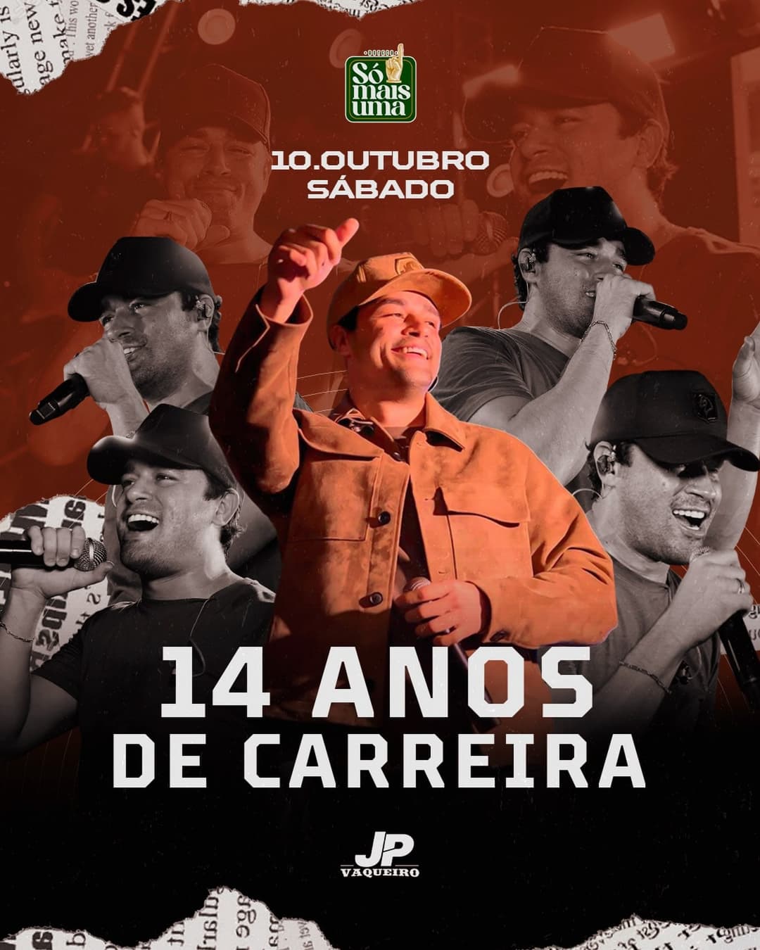 Flyer de JP Vaqueiro, Os Fuller e Clube do Bagaco
