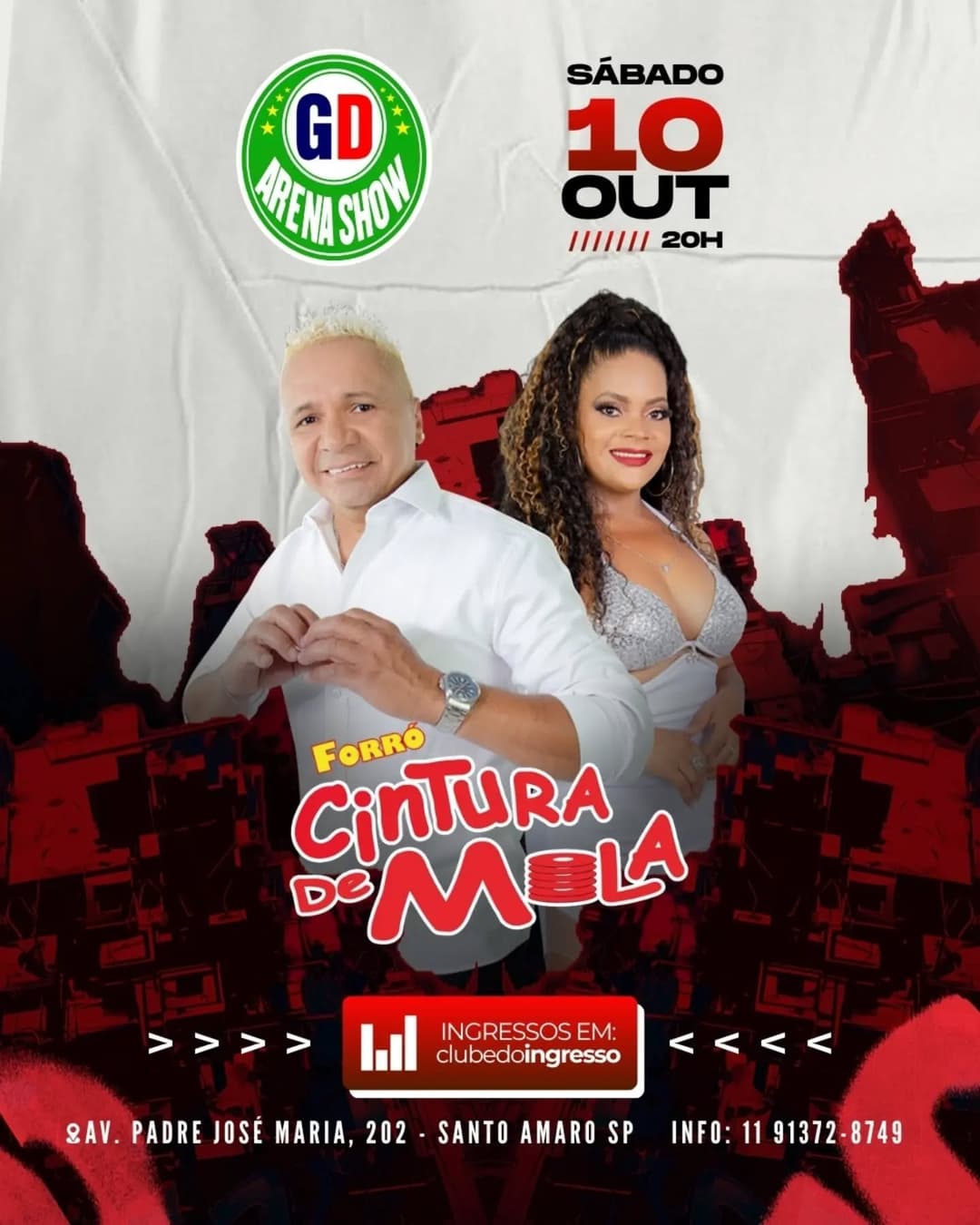 Flyer de Forró Cintura de Mola