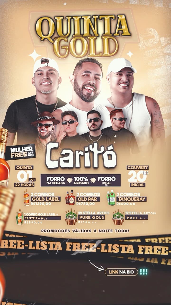 Flyer de Forró na Pegada, 100% Abusado e Forró Ideal