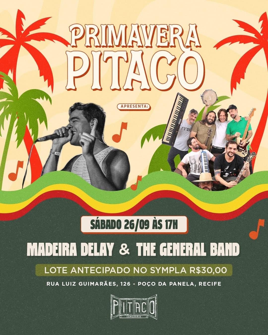 Flyer de Madeira Delay e tgbreggae