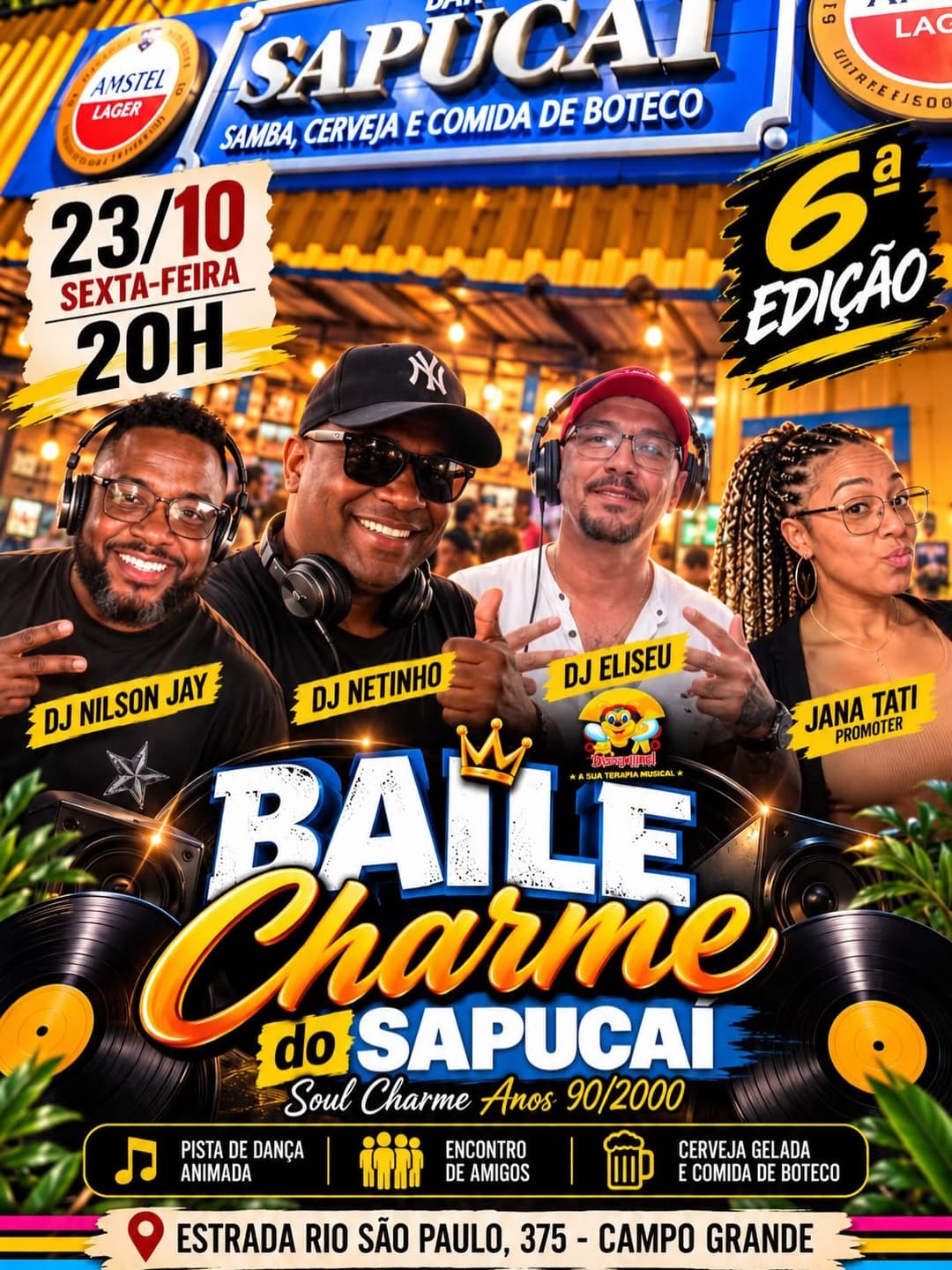 Flyer de DJ Nilson Jay, DJ Netinho e DJ Eliseu