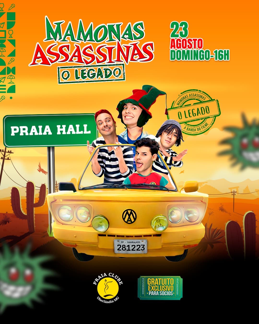 Flyer de Os Patto e Mamonas Assassinas - O Legado