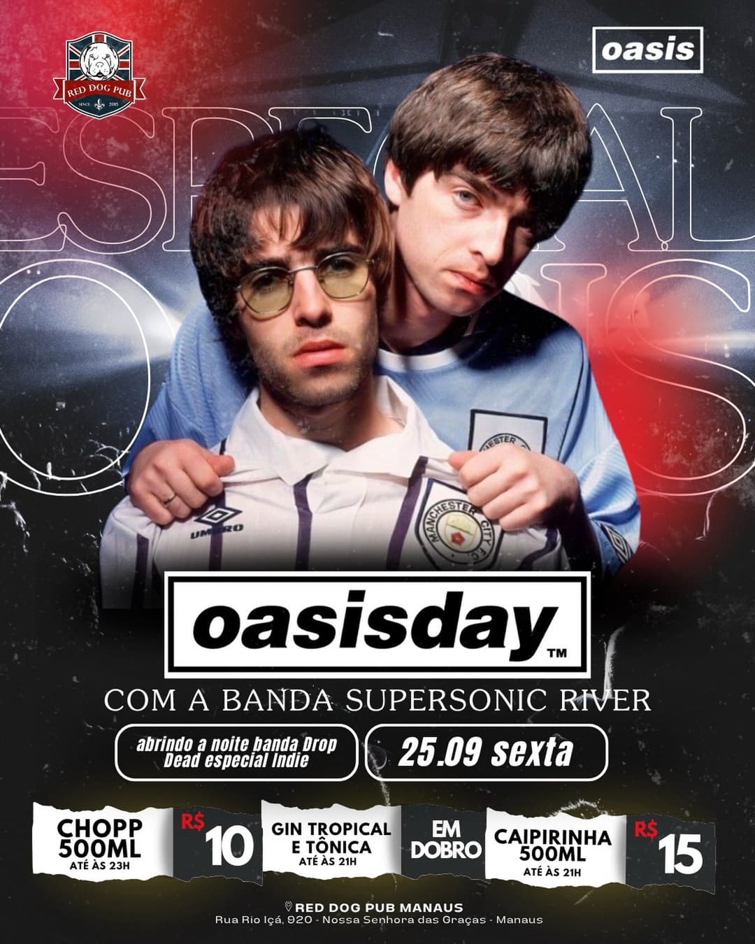 Flyer de Supersonic River e Drop Dead