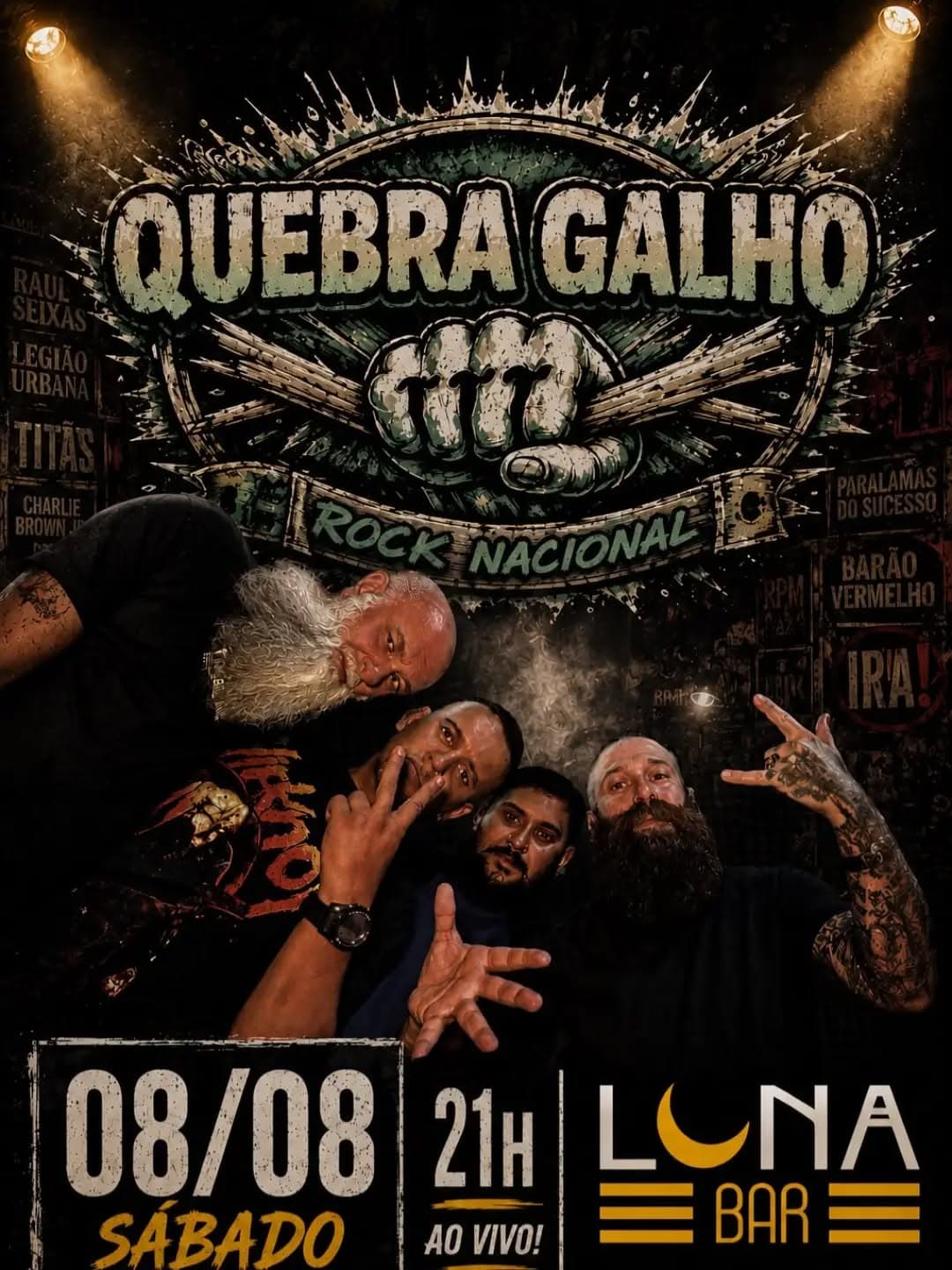 Flyer de Banda Quebra Galho