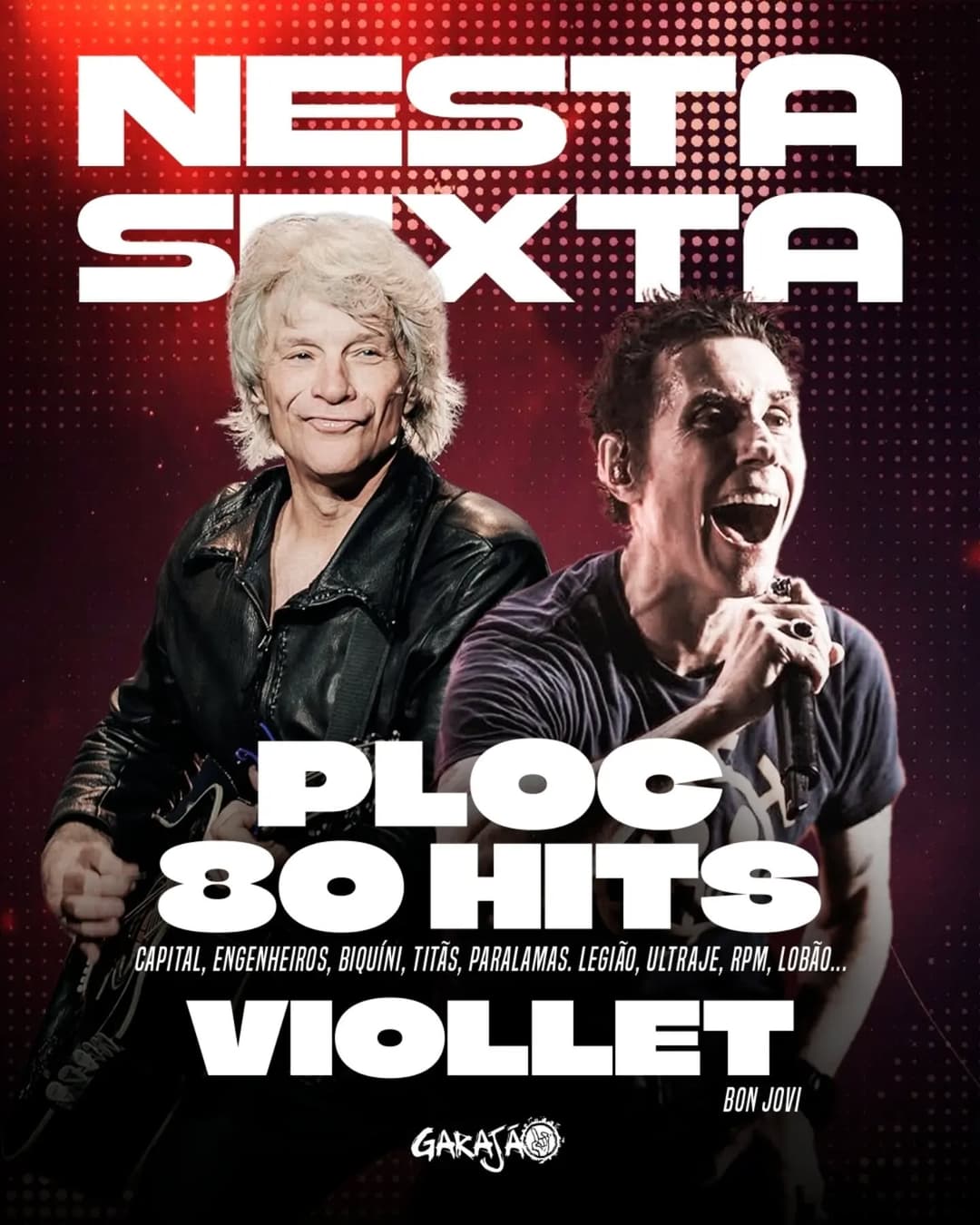Flyer de Viollet e PLOC 80 Hits