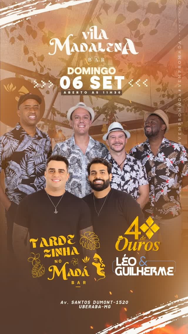Flyer de Léo & Guilherme e 4 de Ouros