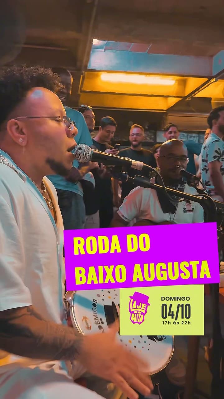 Flyer de Roda de Samba do Baixo Augusta