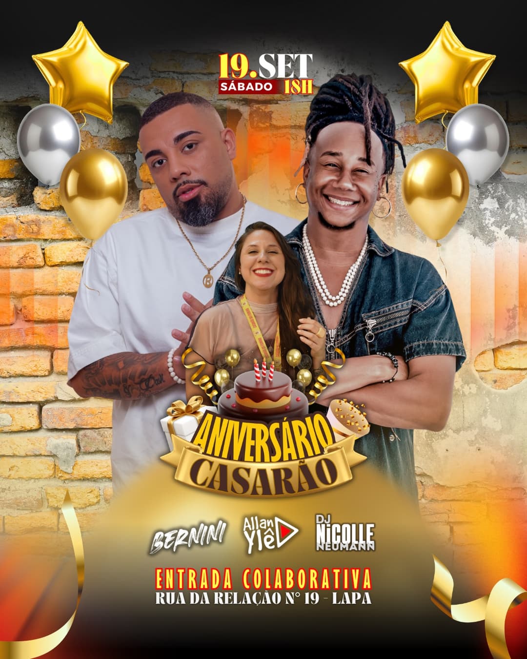 Flyer de Allan Ylê e Bernini