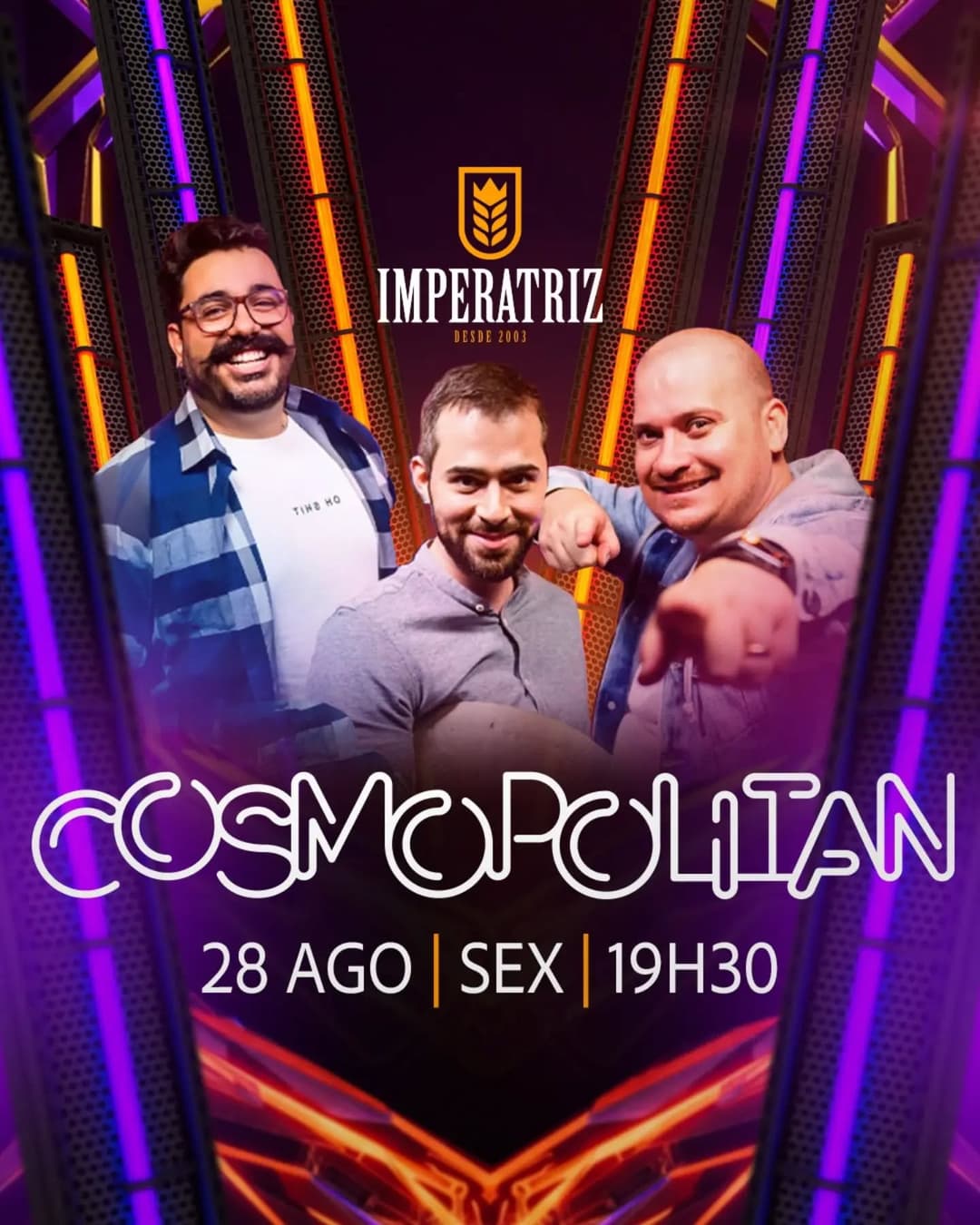 Flyer de Banda Cosmopolitan