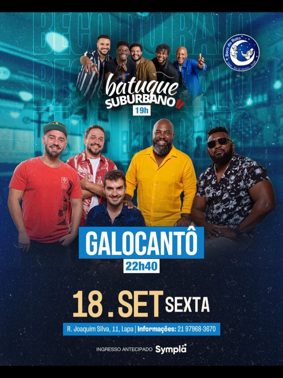 Flyer de Batuque Suburbano e Galocantô