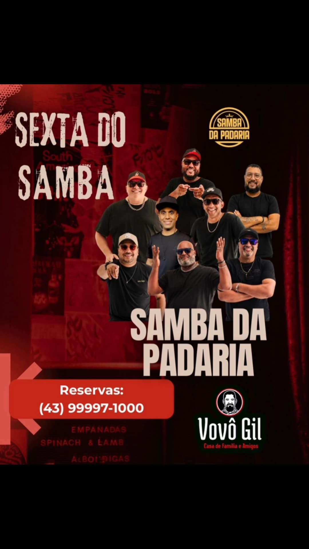 Flyer de Samba da Padaria