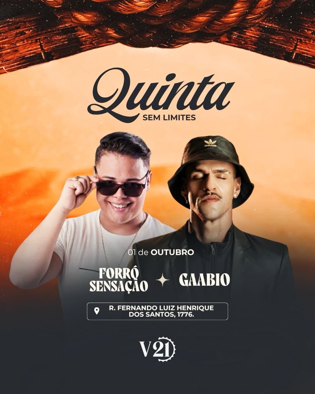 Flyer de Forró Sensação e GABIO